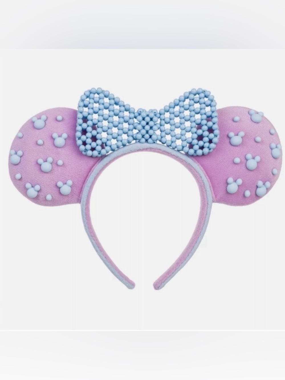 Disney Parks | Minnie Mouse Purple Blue‎ Beaded Bow Ears | Headband | NWT